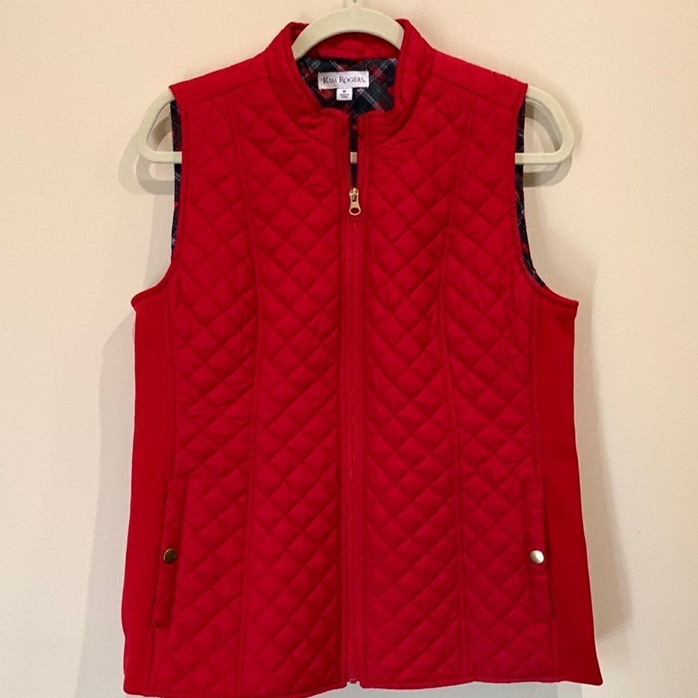 Kim Rodgers Red Quilted Vest